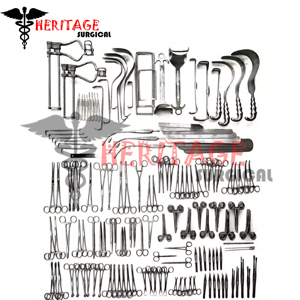 197 pcs Laparotomy Surgery Set - Surgical Premium Quality Instruments