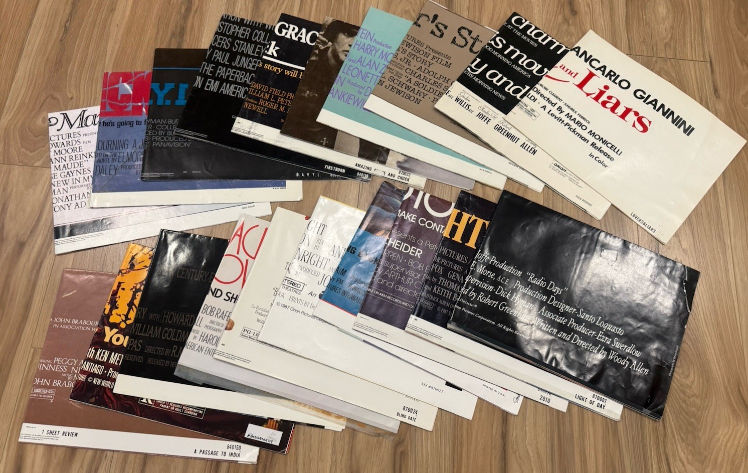 Folded Movie Poster Lot Of 20 Original 1981-1988 USA Vintage One Sheet 27x41”