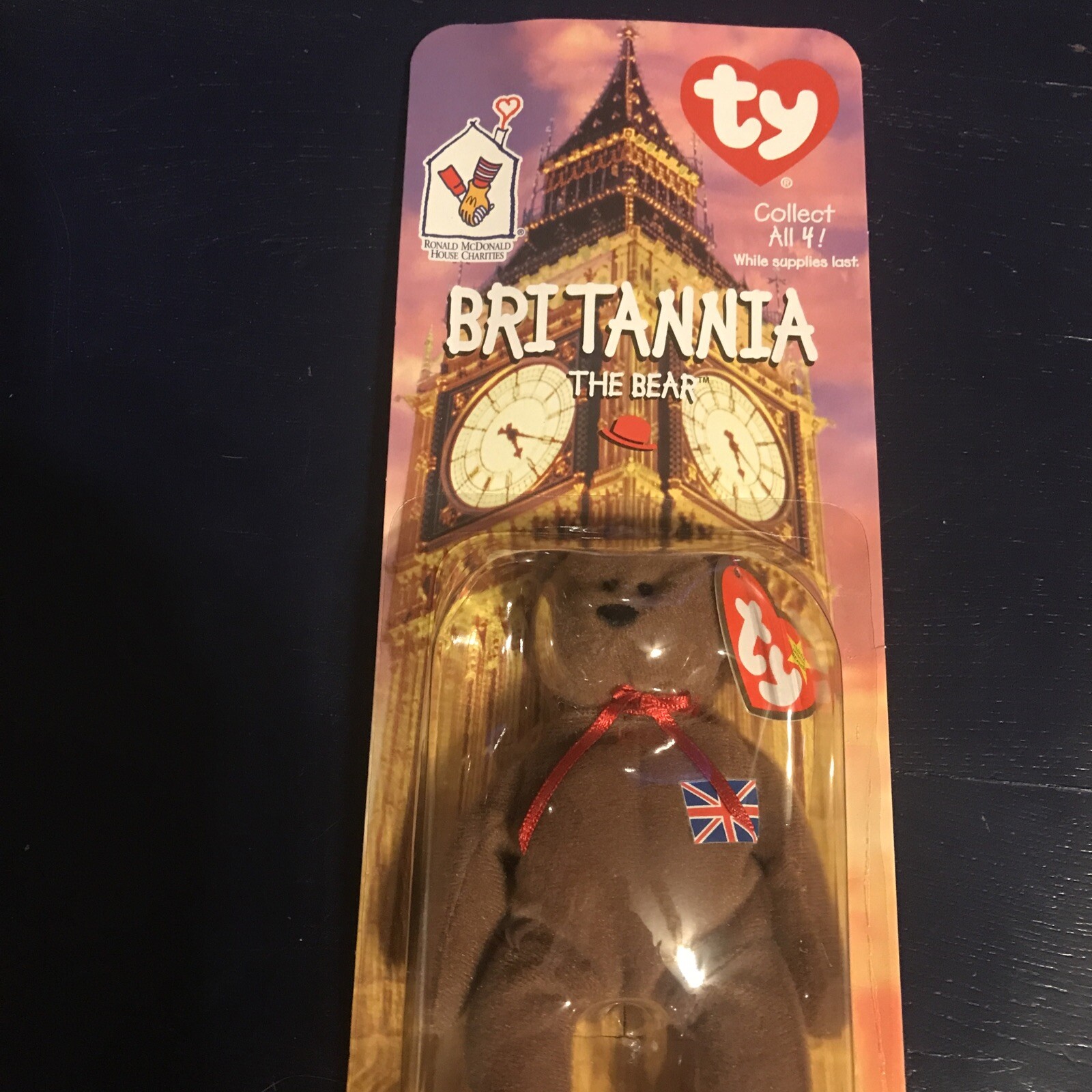 Ty McDonalds Teenie Beanie 1999 Britannia The Bear w/errors. Excellent condition