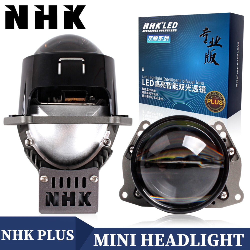 NHK Pro Plus 2.5'' Bi LED Projector Lens Headlight Retrofit Universal Pair LHD