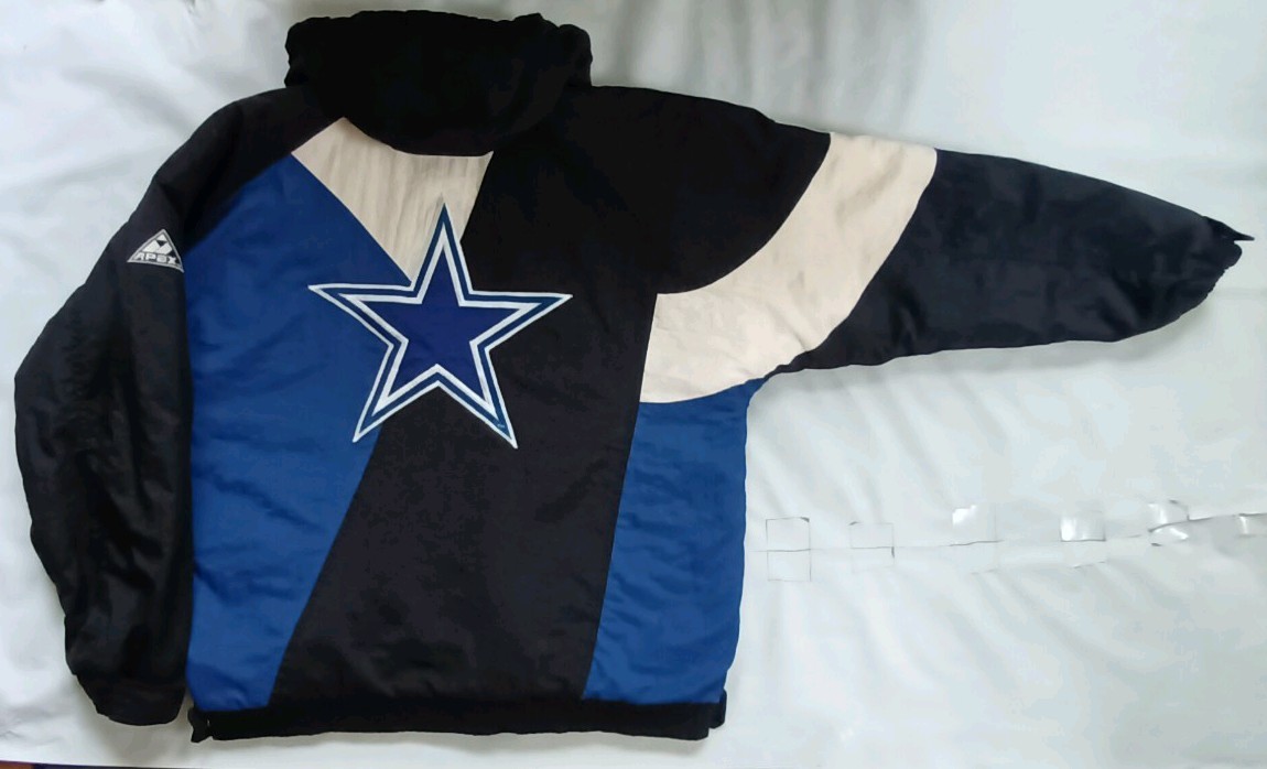 VTG APEX ONE PRO LINE DALLAS COWBOYS FULL ZIP WITH HOOD WINTER JACKET SIZE L VTG APEX ONE PRO LINE DALLAS COWBOYS FULL ZIP WITH HOOD WINTER JACKET SIZE L