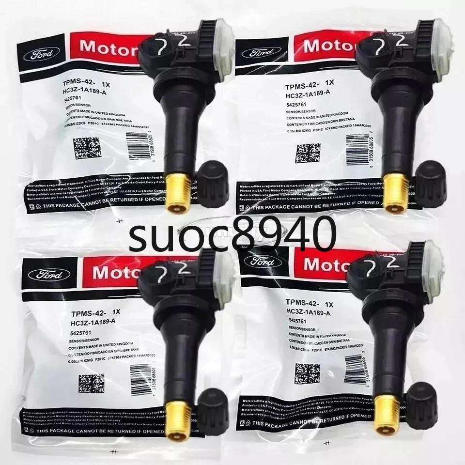 4PCS OEM Ford Motorcraft TPMS Tire Pressure Monitor Sensor TPMS42 HC3Z- 1A189-A