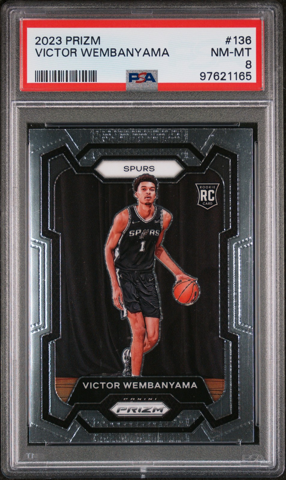 2023-24 Panini Prizm Victor Wembanyama PSA 8 #136