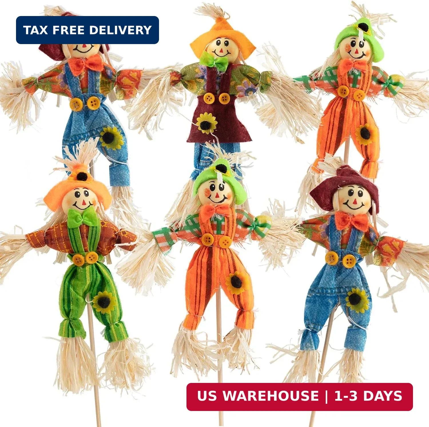 6 PCS Halloween Scarecrow Decorations, Scarecrows Fall Decor | Outdoor, Fall Har 6 PCS Halloween Scarecrow Decorations, Scarecrows Fall Decor | Outdoor, Fall Har