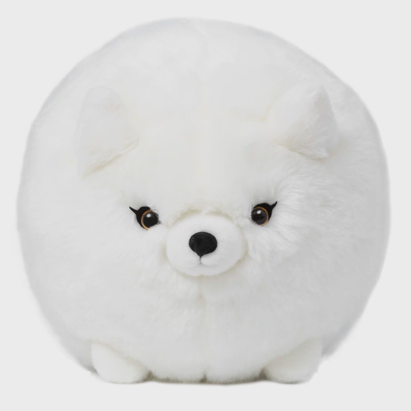 Super Cute Big Round Treasure Series Arctic Fox Plush Toy – Collectible Souvenir