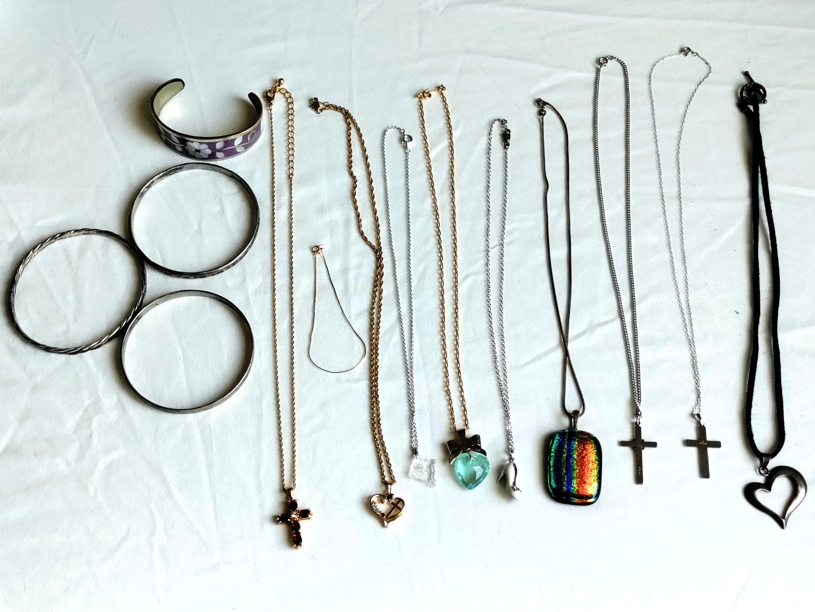 Mixed Jewelry Lot Sterling 925 Avon Mexico Silver Gold Filled Necklaces