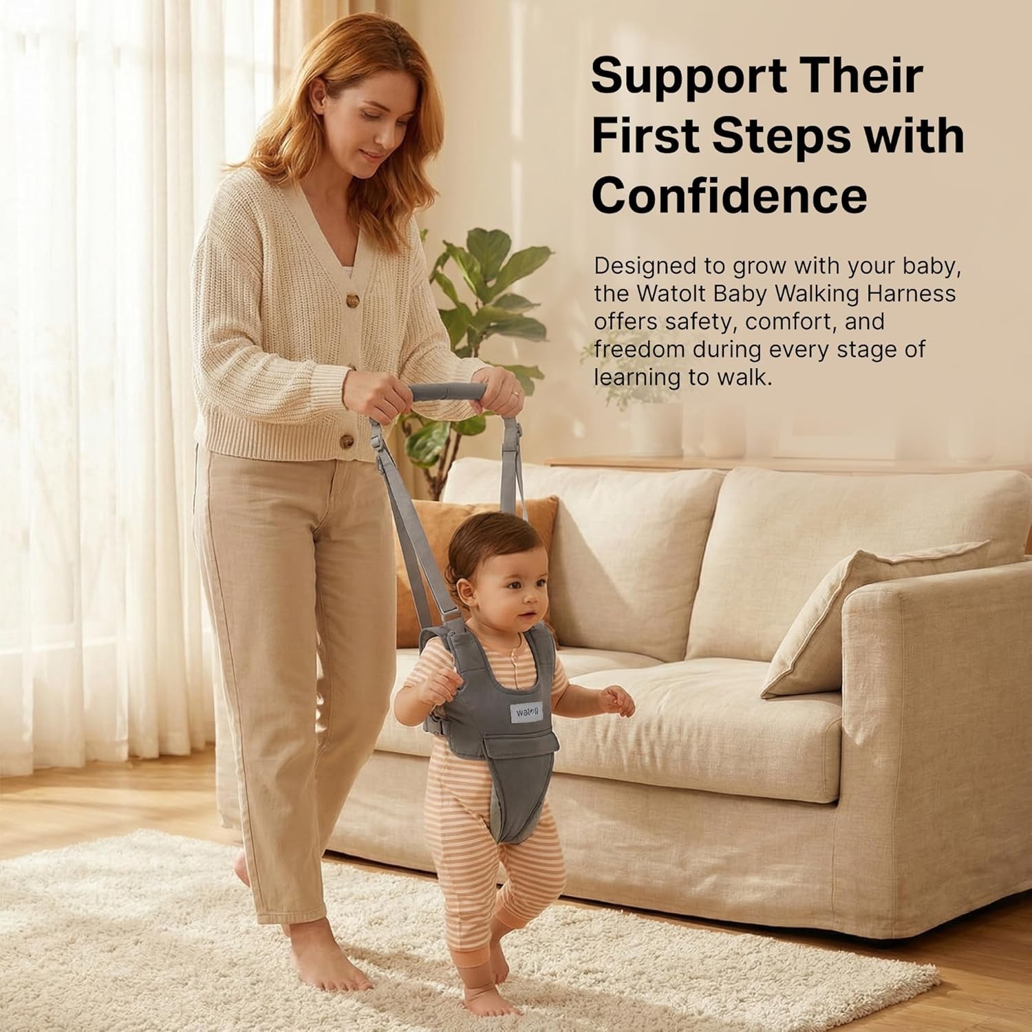 Baby Walking Helper Harness - Safety Belt Harness Support for Babies 6-24 Months