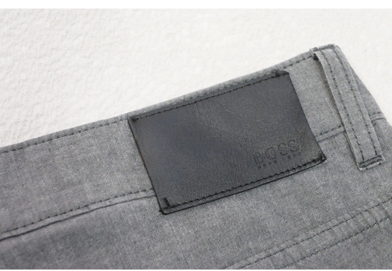 Hugo Boss Pants Mens 40x34 Grey Slim Straight Cotton Blend Excellent