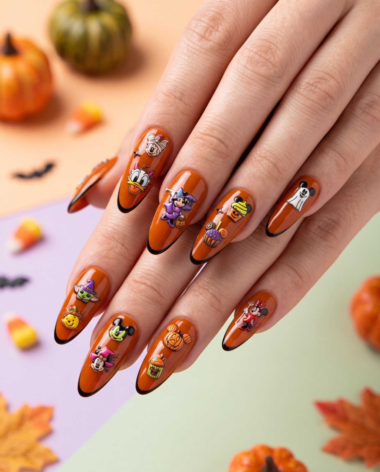 Disney 5D Halloween Nail Stickers,  Mickey Mouse Themed Nail Art