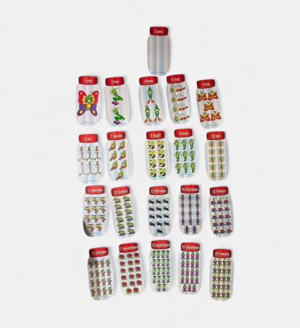 rare vintage carson dellosa number bug jars for counting bulletin boards rare vintage carson dellosa number bug jars for counting bulletin boards