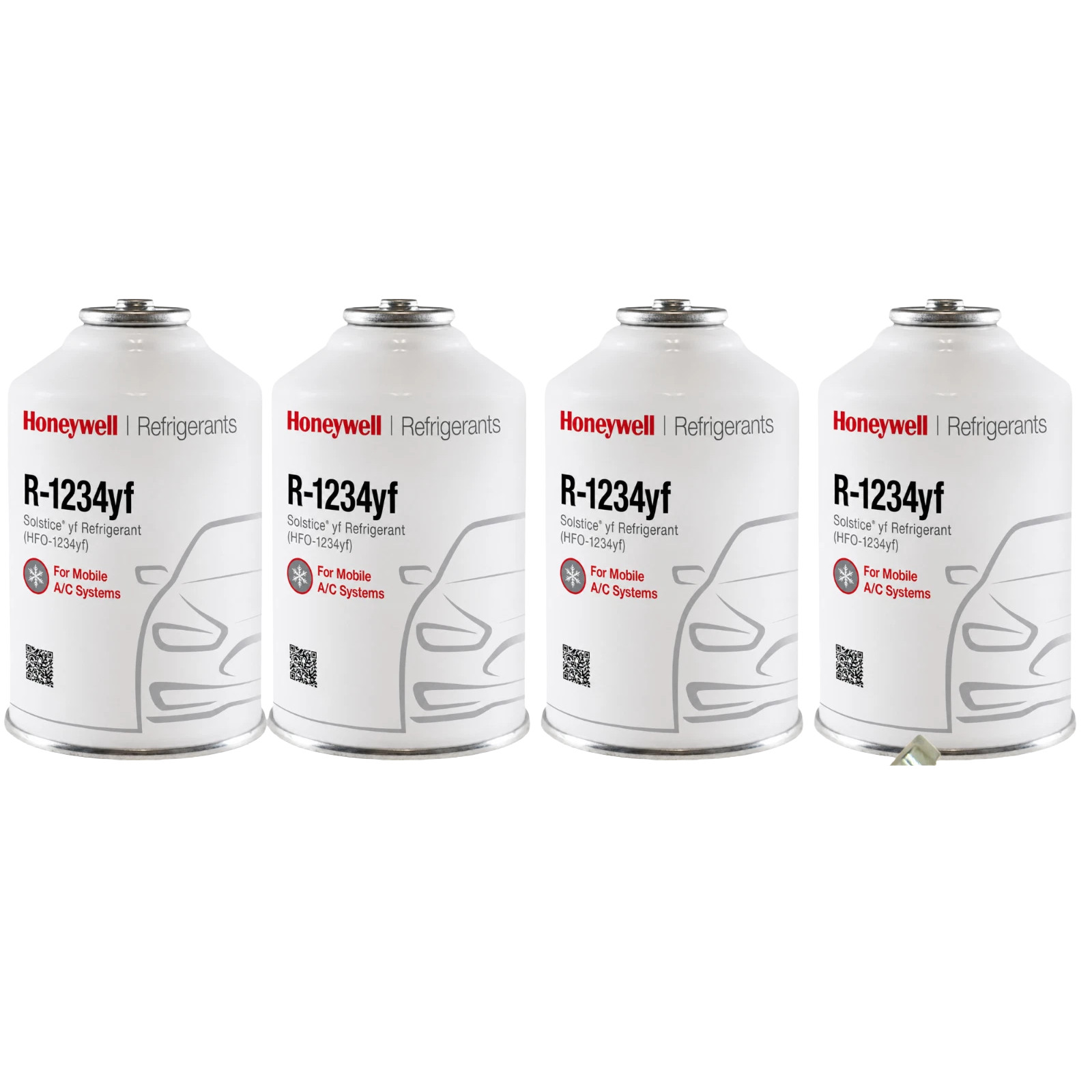 Honeywell R1234YF Refrigerant | Auto AC Recharge | 4 Cans, 1234YF For Cars 2014+