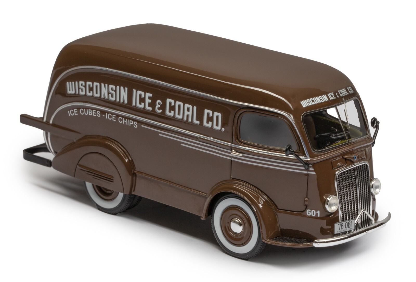NOW SHIPPING ESVAL 1938 International D300Wisconsin Ice & Coal Delivery Van 1/43