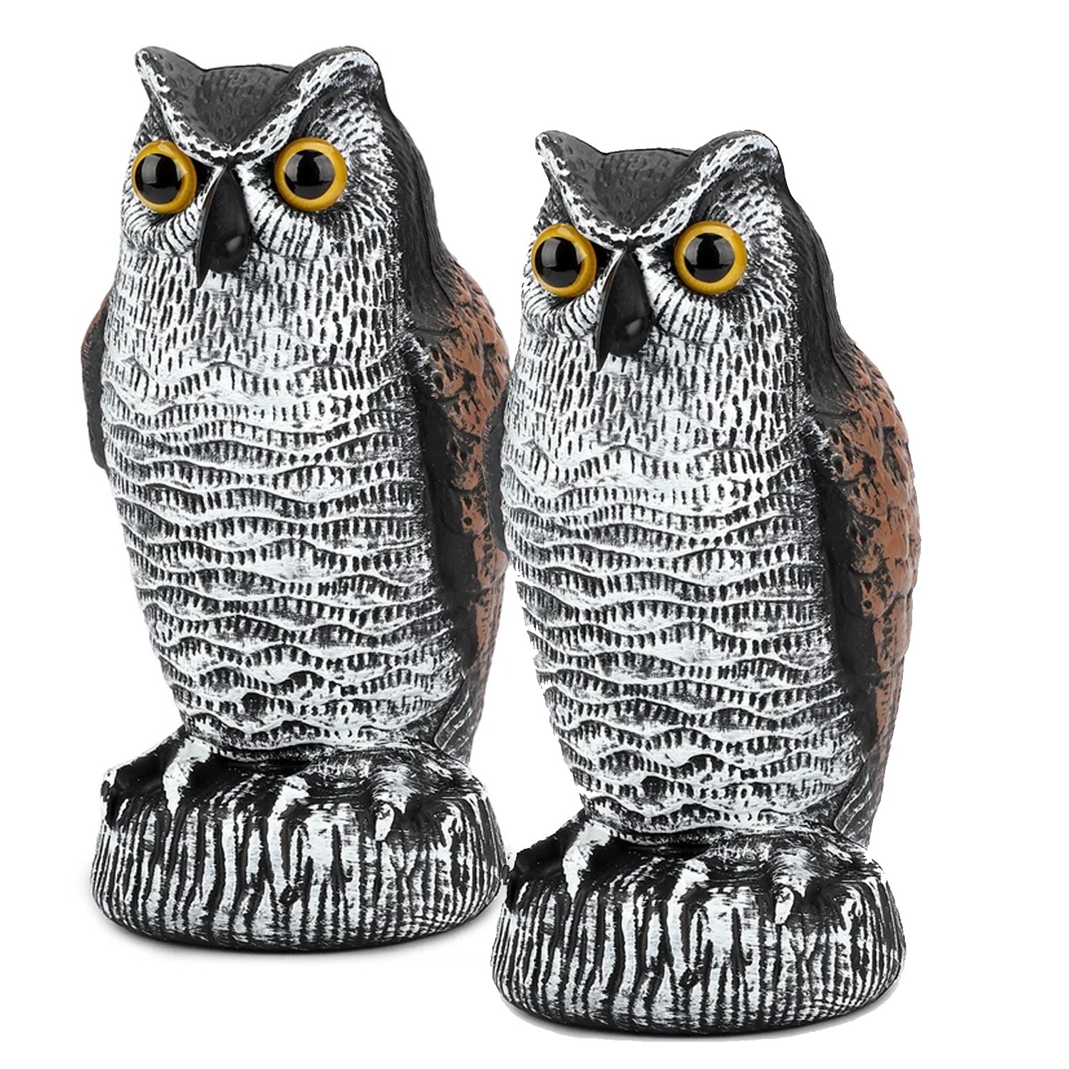 Owl Decoy Statue Protect Garden Yard Pest Repellent Bird Scarecrow Outdoor