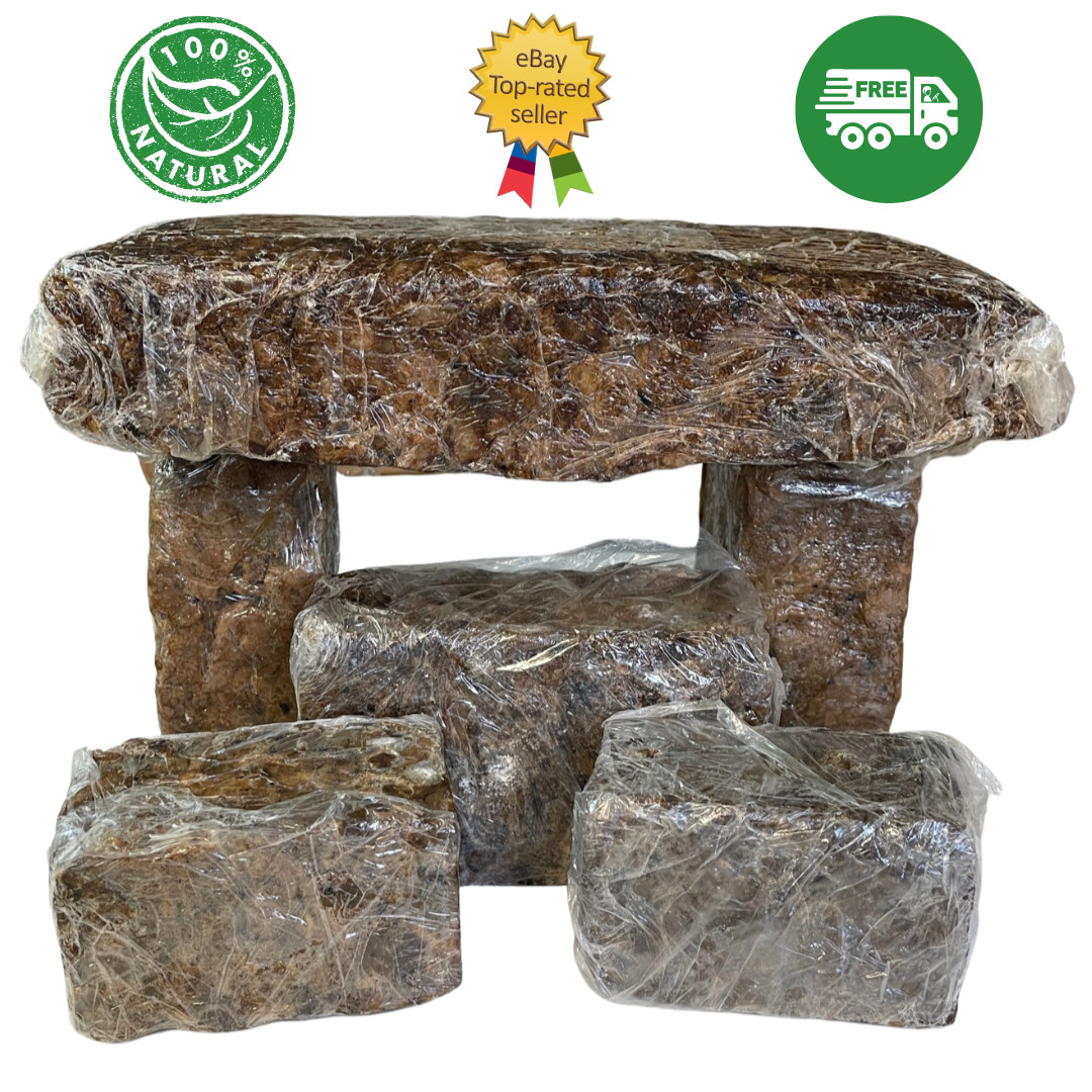 Raw African Black Soap PREMIUM Organically Sourced Unrefined Pure Natural Ghana