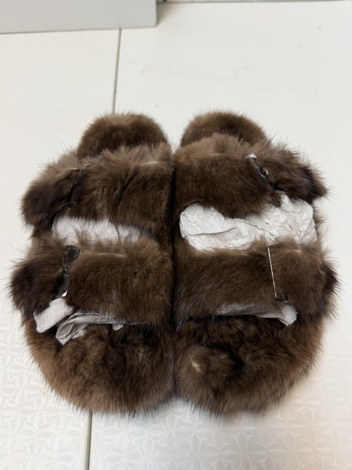 Jennifer Miller Real Mink fur slides Jennifer Miller Real Mink fur slides