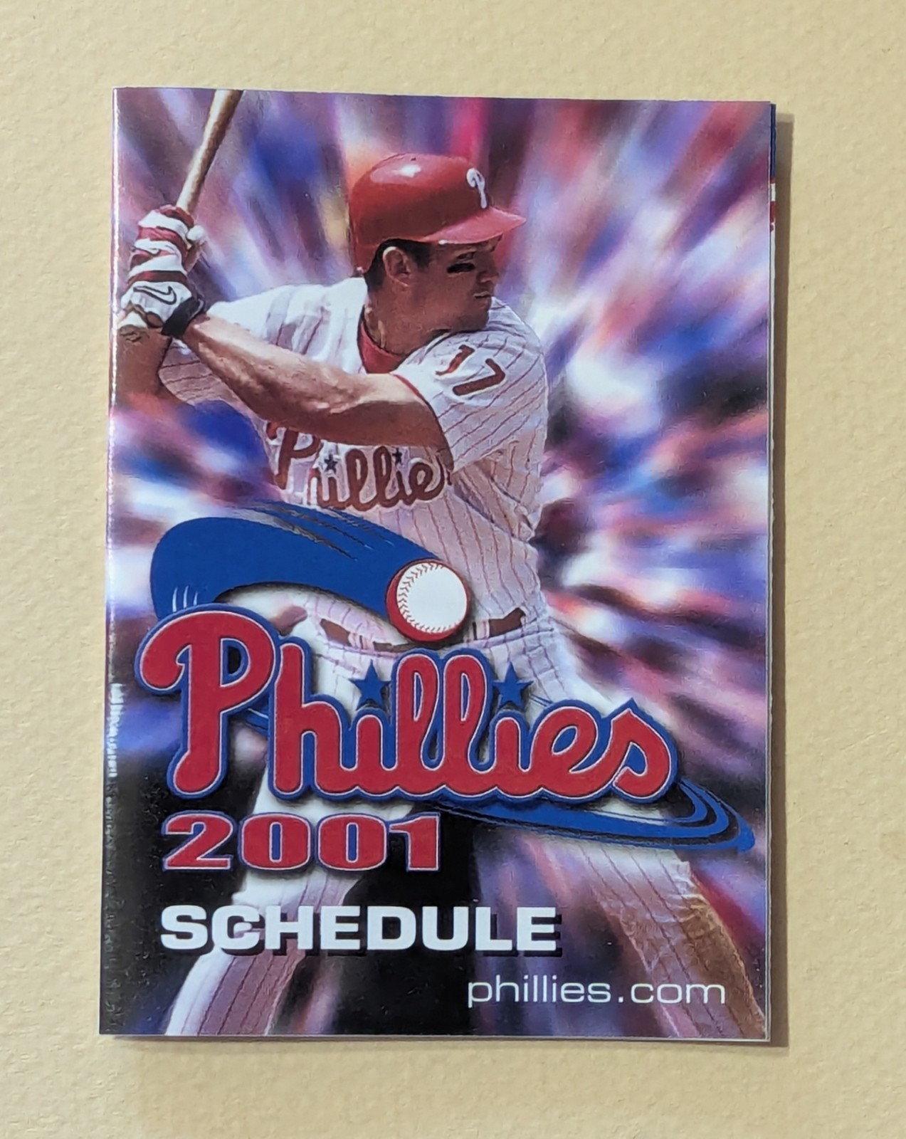 Pocket Schedule - 2001 Philadelphia Phillies Baseball MLB ⚾️⚾️