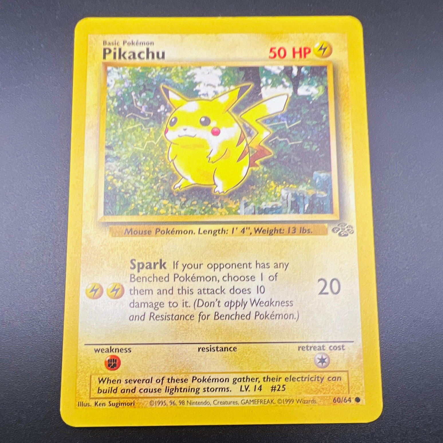 Nintendo Pikachu Jungle 60/64  Regular Common English 50 HP 1999