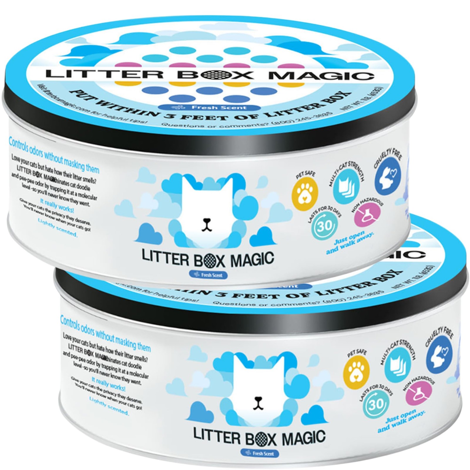 Cat Litter Deodorizer Gel Fresh Scent 16 Oz Pack of 2 White Fresh2 Magic Cat Litter Deodorizer Gel Fresh Scent 16 Oz Pack of 2 White Fresh2 Magic