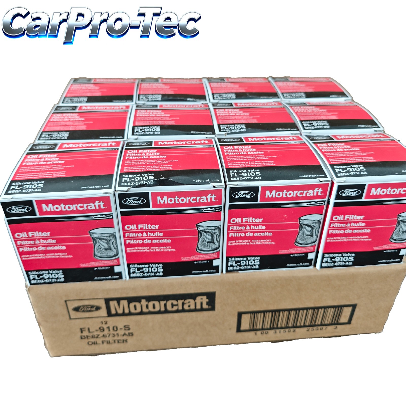 12 Pack Genuin OEM Ford Motorcraft FL-910S BE8Z6731AB Oil Filter Motorcraft US