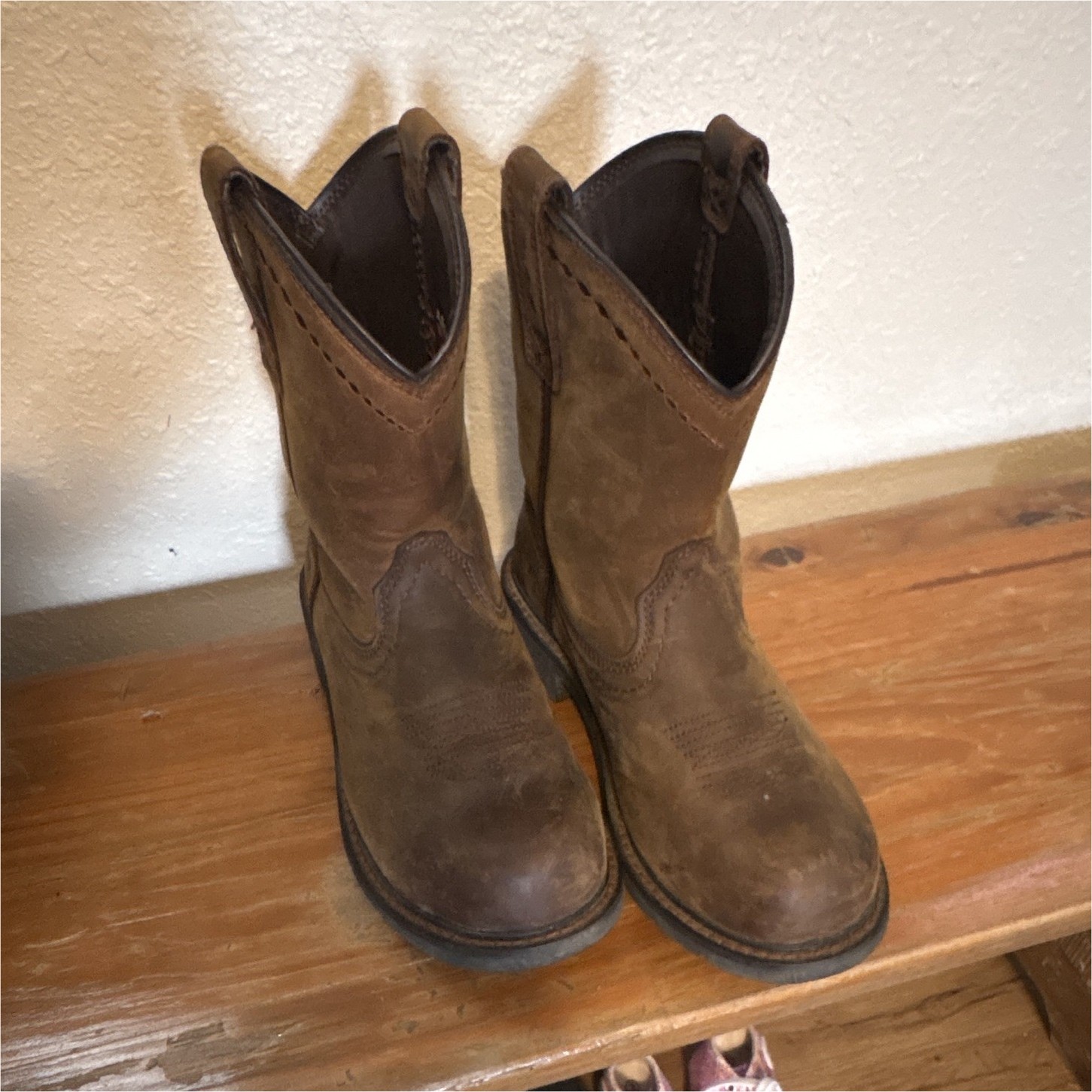 Ariat WorkHog EH Steel Toe Pull-On Work Boots Brown Men's 7B Narrow