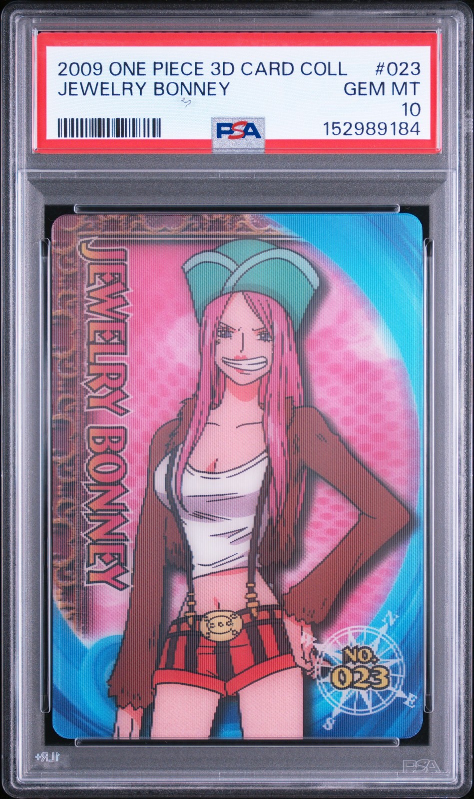 2009 ENSKY ONE PIECE 3D CARD COLLECTION #023 JEWELRY BONNEY PSA 10