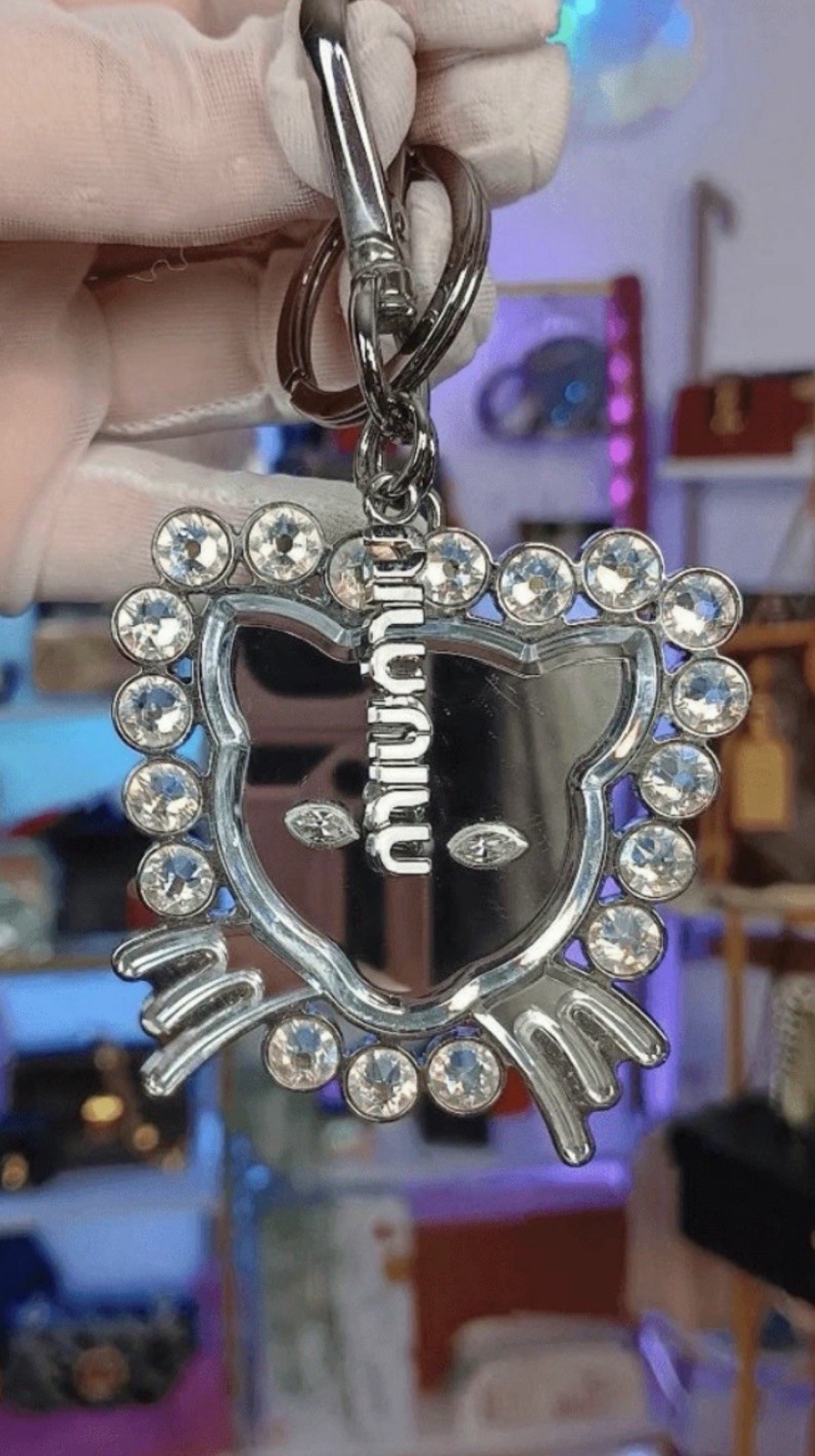 RARE MIU MIU Mirror Key Chain Or Bag Charm No flaws