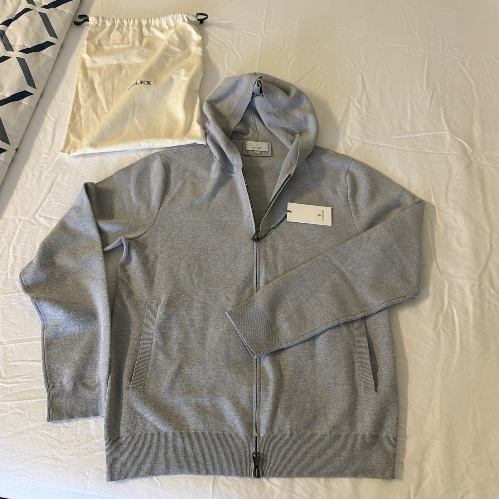 2026 ROLEX cotton hoodie.Light grey.Made in Italy M Size.Limited 🎁 Gift.Rare❗️ 2026 ROLEX cotton hoodie.Light grey.Made in Italy M Size.Limited 🎁 Gift.Rare❗️