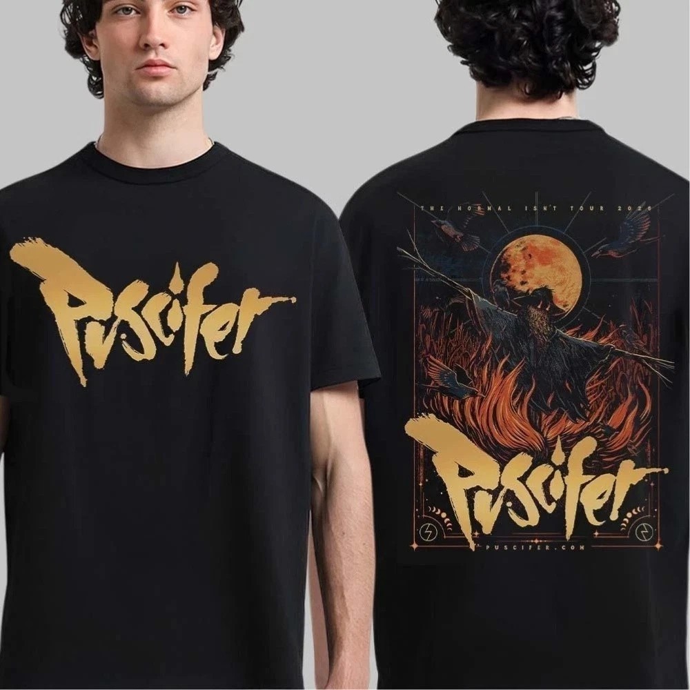 Puscifer The Normal Isn’t Tour 2026 VIP Poster The Scarecrow Art T-shirt