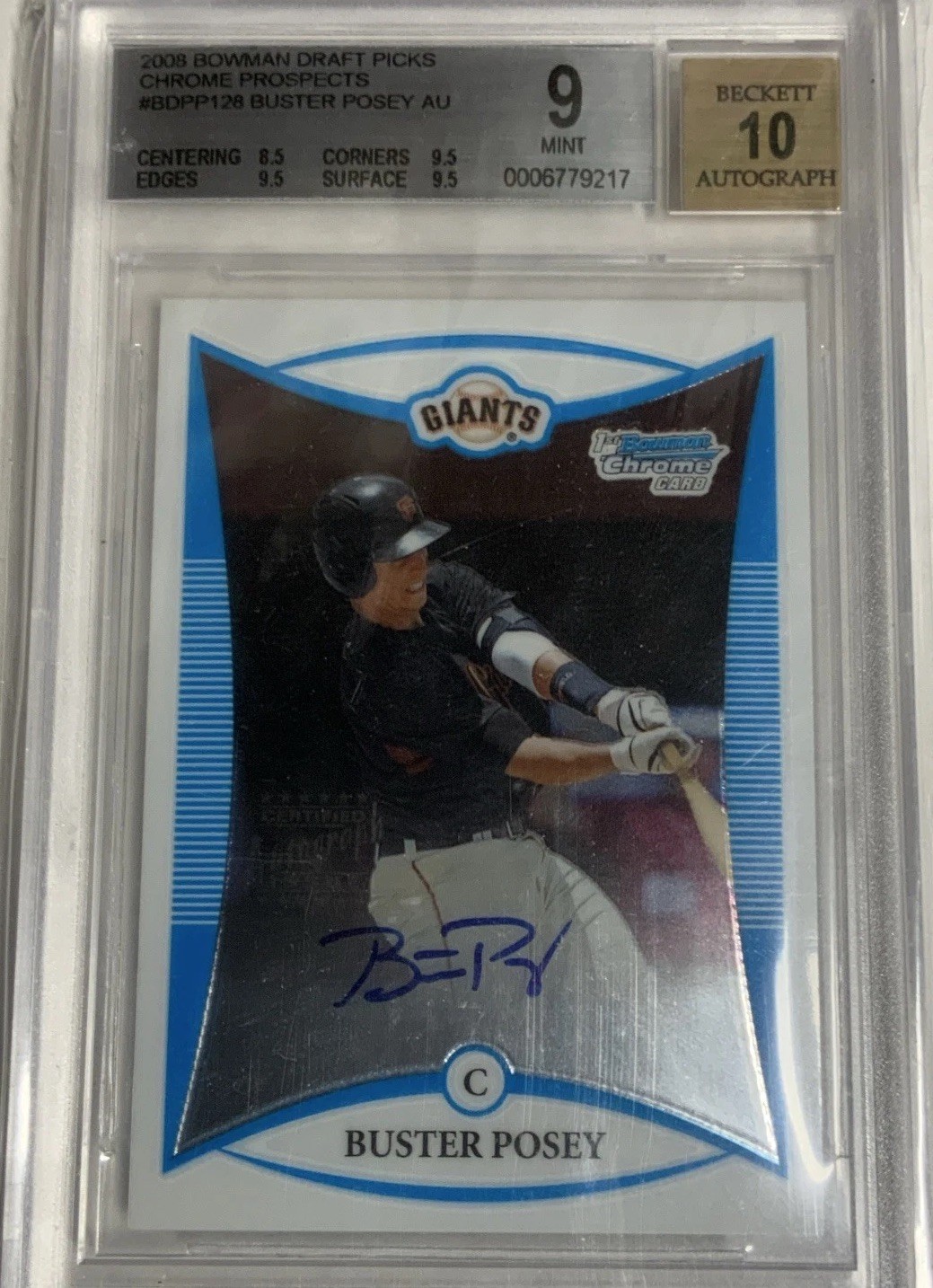 Topps 2008 Bowman Draft Picks & Prospects Buster Posey BDPP128 Chrome Auto Topps 2008 Bowman Draft Picks & Prospects Buster Posey BDPP128 Chrome Auto