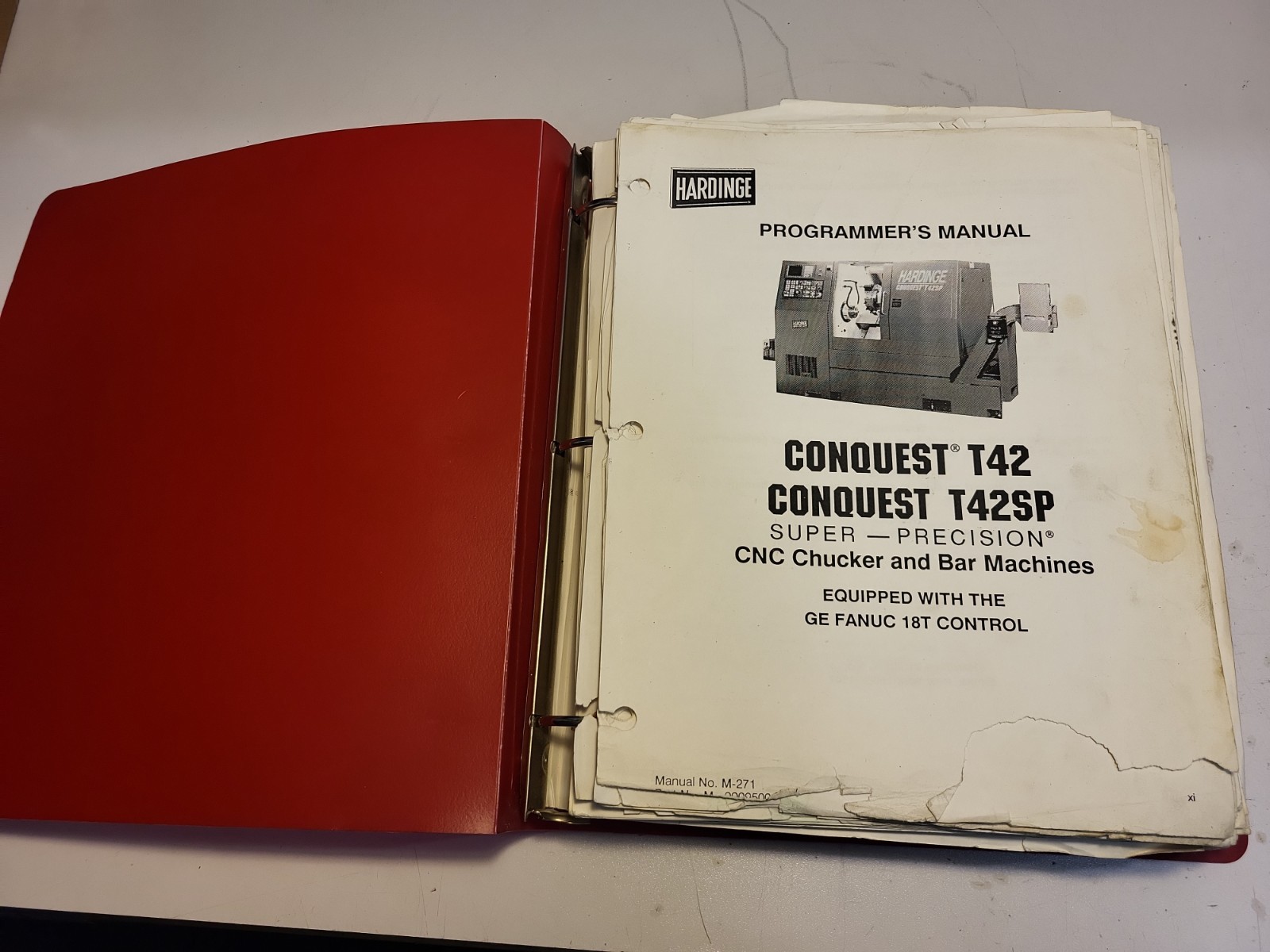 HARDINGE CONQUEST T42 T42SP CNC LATHES PROGRAMMER'S MANUAL HARDINGE CONQUEST T42 T42SP CNC LATHES PROGRAMMER'S MANUAL