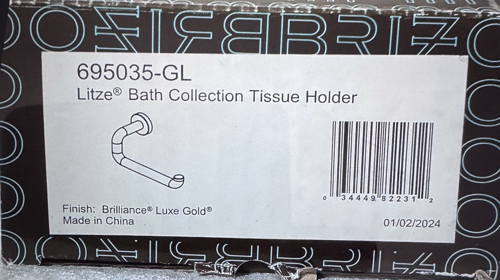 Brizo Litze Wall Mounted Euro Toilet Paper Holder 695035-GL Brizo Litze Wall Mounted Euro Toilet Paper Holder 695035-GL