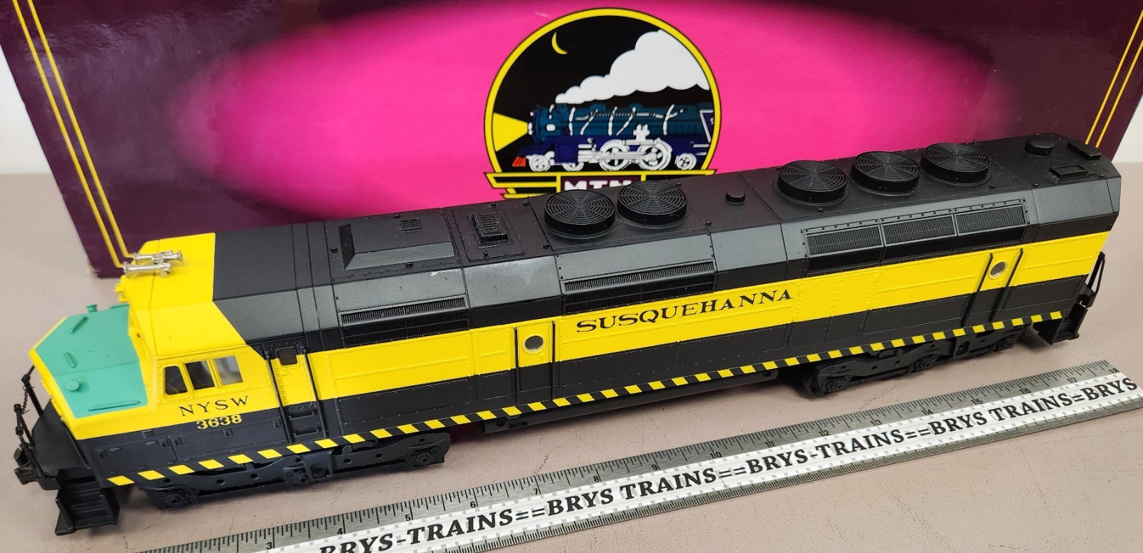 MTH O Gauge Scale MT-2143LP NYSW Susquehanna EMD FP-45 #3638 NEW N/OB [KP59]