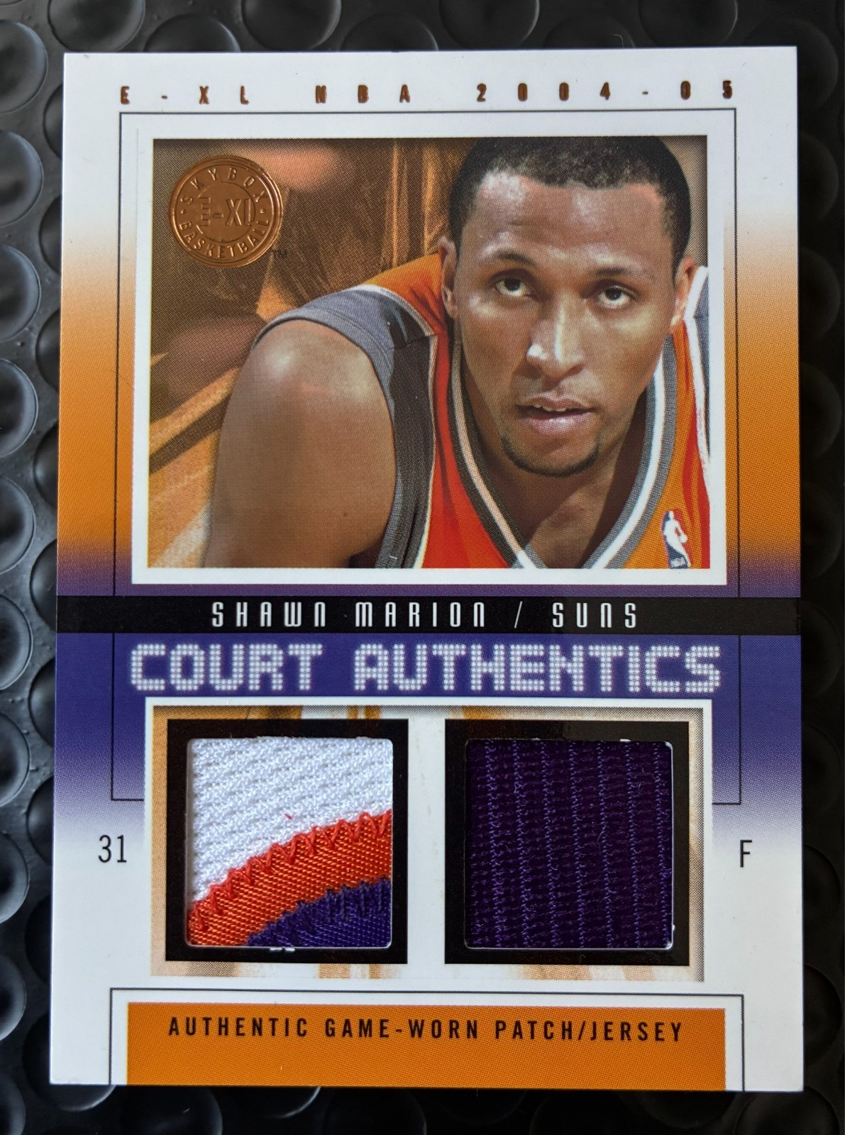 2004-05 E-XL EX Dual PATCH JERSEY Court Authentics SHAWN MARION /35 Phoenix Suns