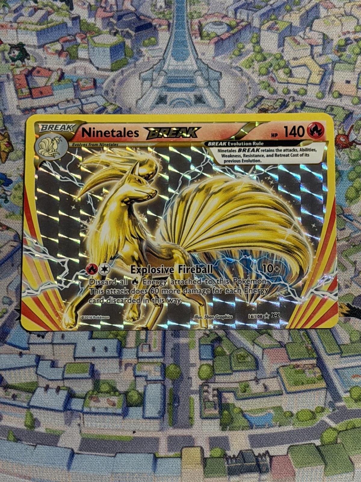 Pokemon TCG Ninetales BREAK 2016 XY Evolutions 16/108 Holo Rare NM Card