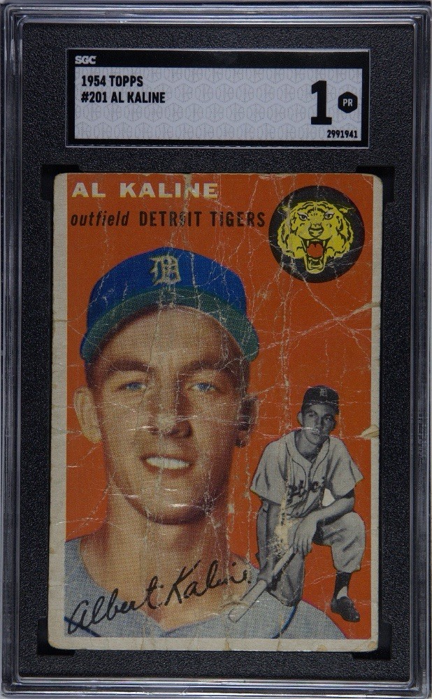 1954 Topps #201 Al Kaline Detroit Tigers RC Rookie HOF SGC 1 PR