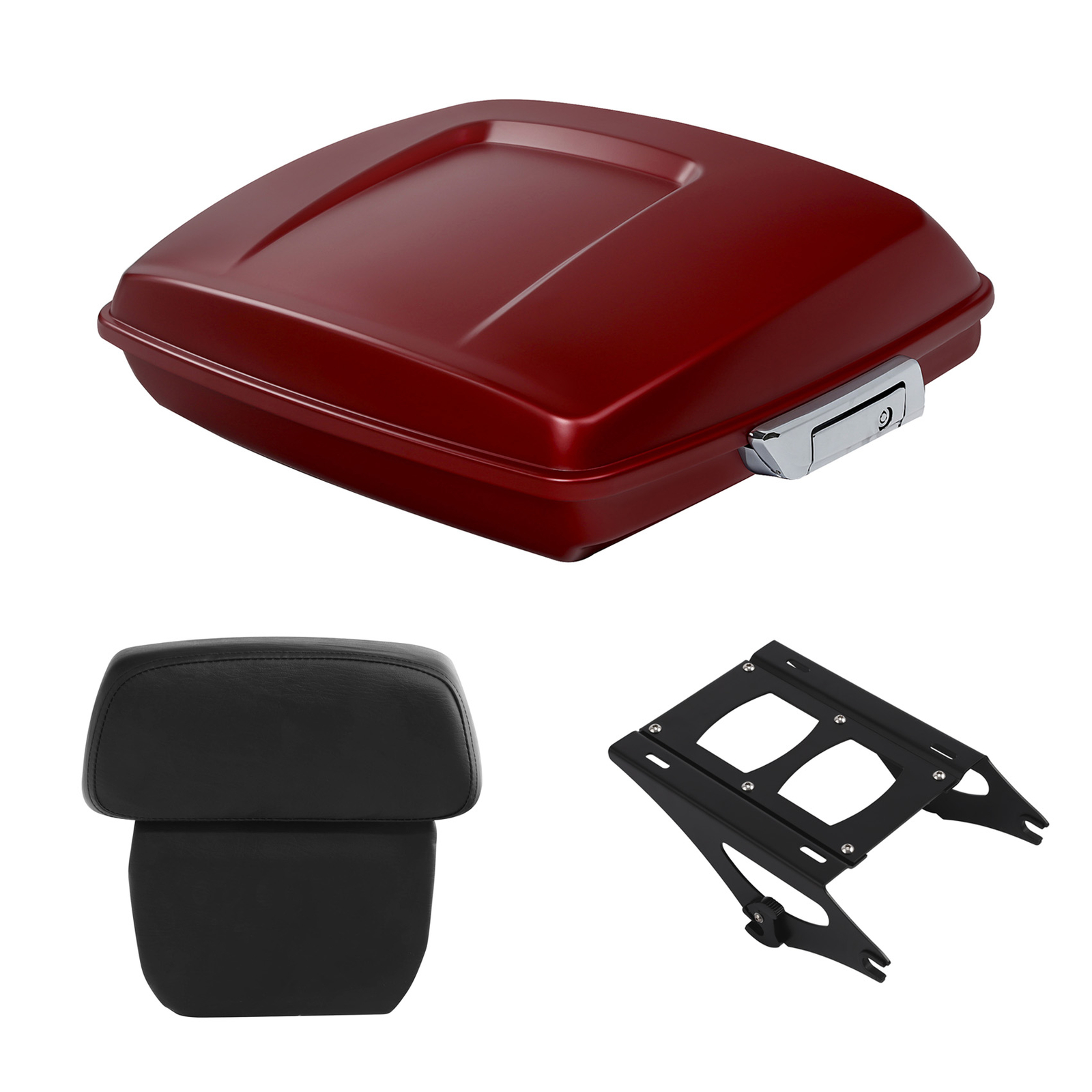 Razor Trunk Backrest Mount Fit For Harley Touring 2014-Up Wicked Red Denim