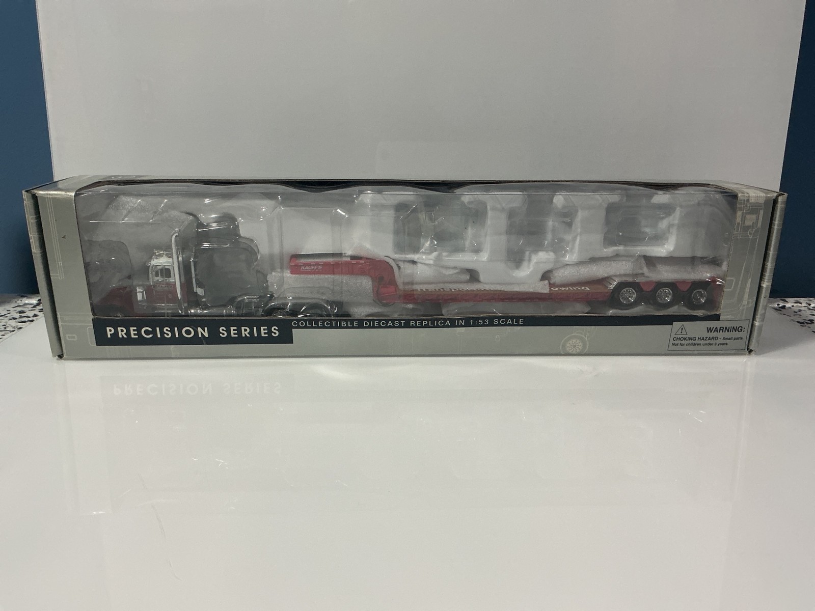 1:53 TONKIN PETERBILT 379 DAY CAB WITH KAUFFMAN’S  LOWBOY TRAILER