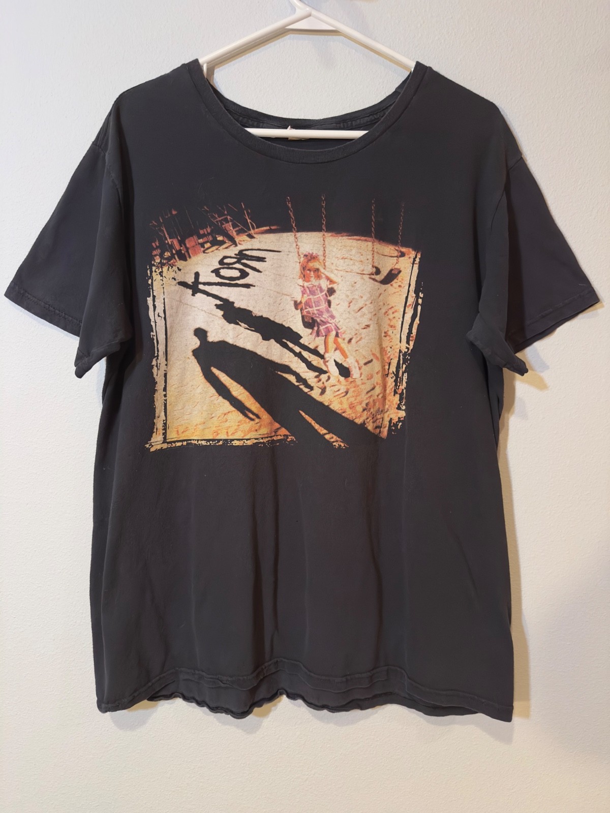 Bay Island 100% Cotton Korn Graphic Print T-Shirt Faded Black Size XLarge XL Bay Island 100% Cotton Korn Graphic Print T-Shirt Faded Black Size XLarge XL