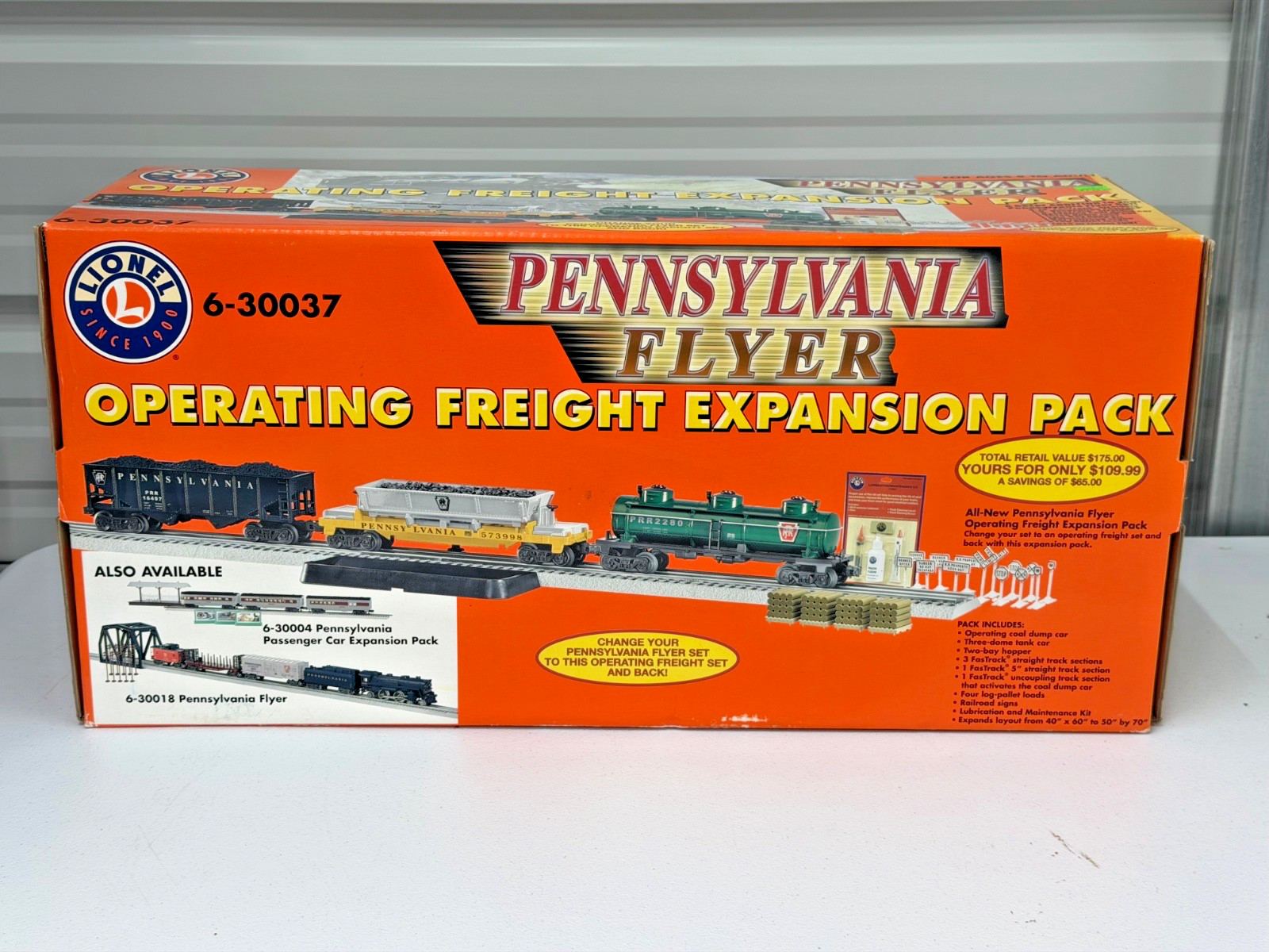 LIONEL PENNSYLVANIA FLYER 6-30037 OPERATING FREIGHT EXPANSION PACK LIONEL PENNSYLVANIA FLYER 6-30037 OPERATING FREIGHT EXPANSION PACK