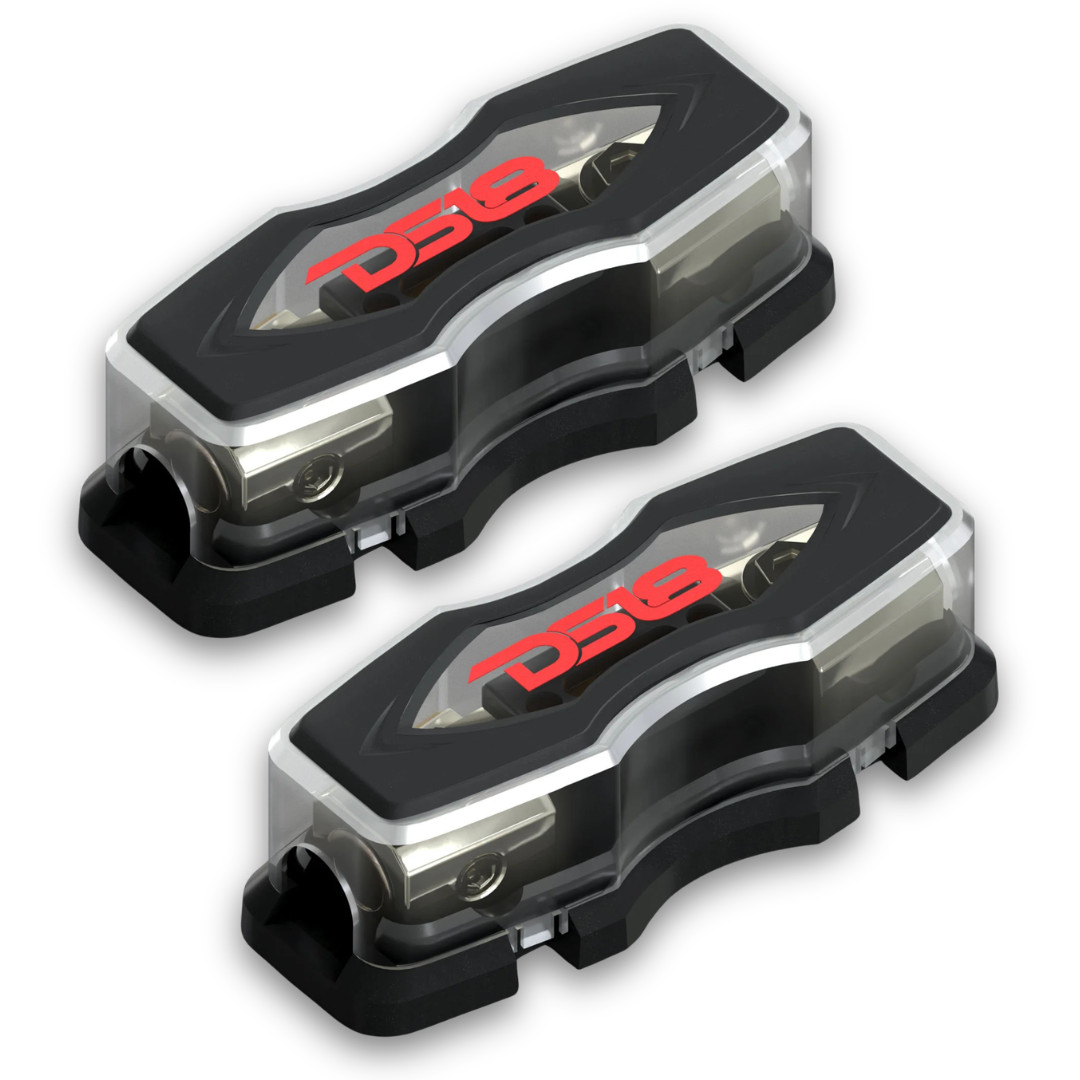 2x DS18 200A ANL Battery Fuse Holder Block 0 or 4 Gauge In & Output Connection