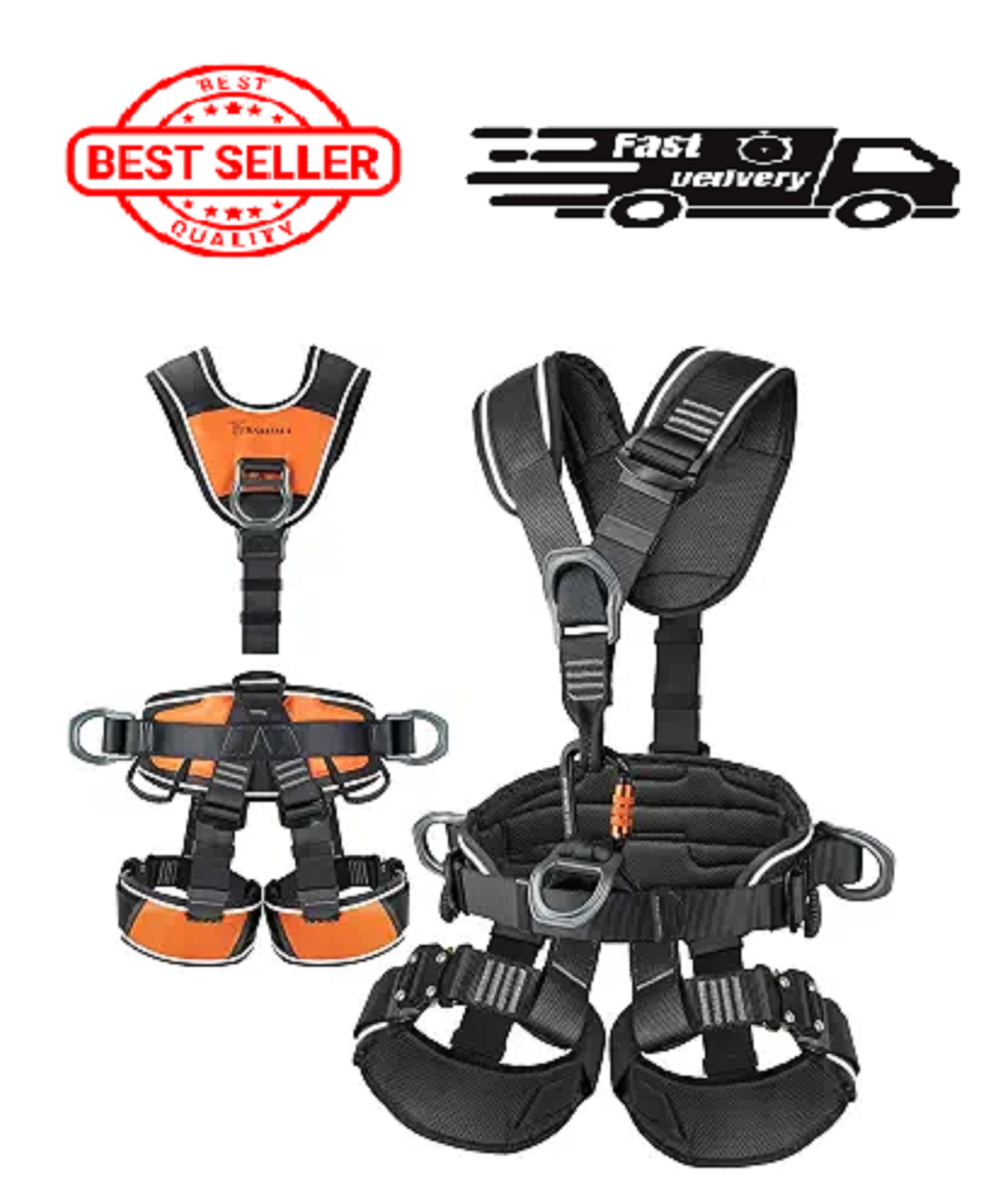 TRSMIMA Full Body Safety Harness for Climbing, Roofing & Tree Work