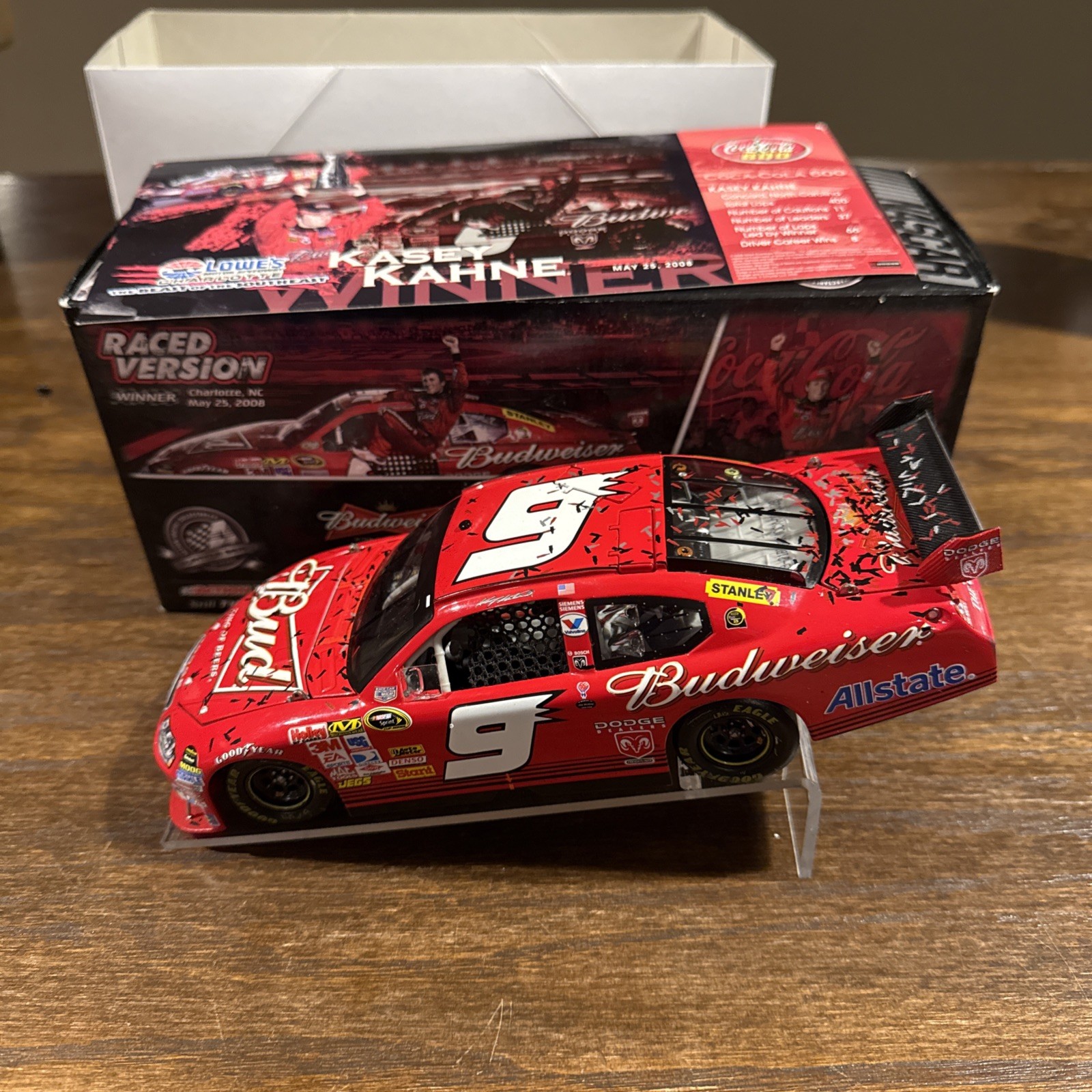 Kasey Kahne 2008 Coke 600 Win 1/24 Cot Autographed 