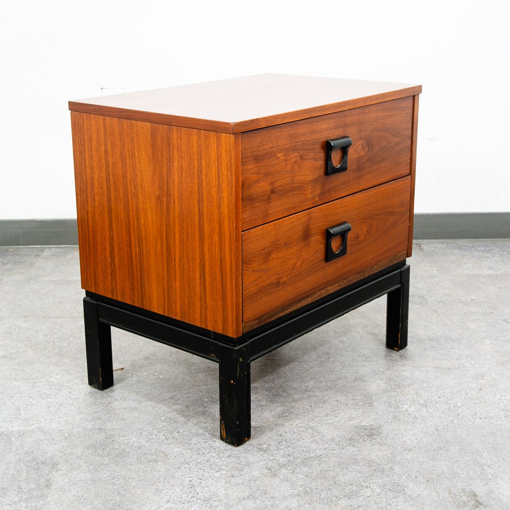Mid Century Modern Nightstand End Side Table Dixie Drawer Vintage Walnut Danish