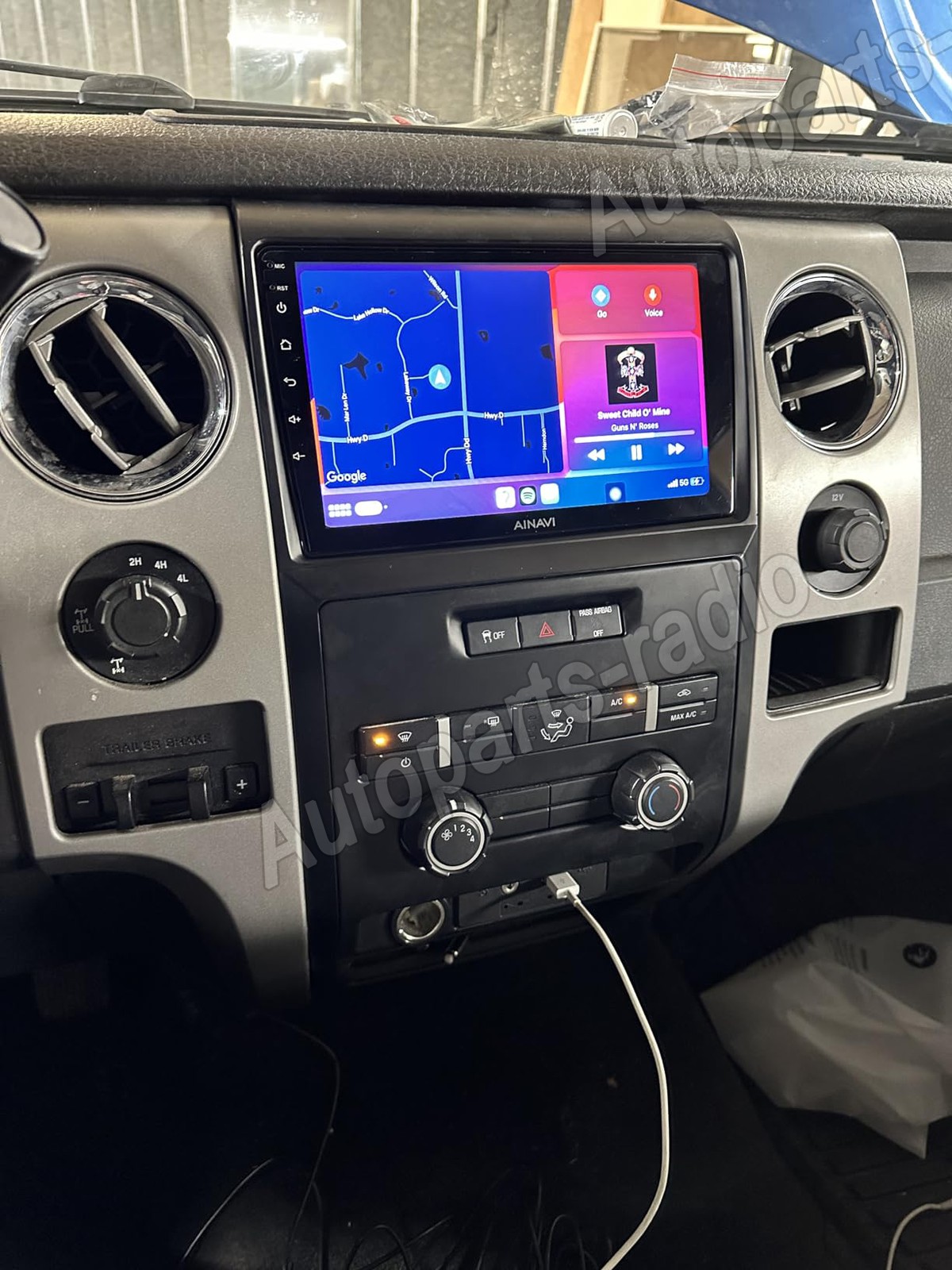 For 2009-2012 Ford F150 Android Auto CarPlay Dash Radio GPS Head Unit WIFI SWC