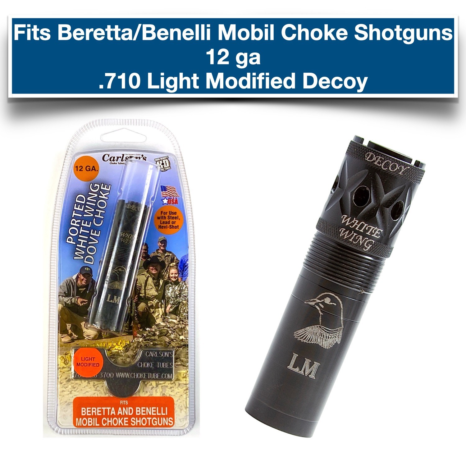 Carlson's 12 ga White Wing Dove .710 LM Beretta/Benelli Mobil Choke Tube - 37504
