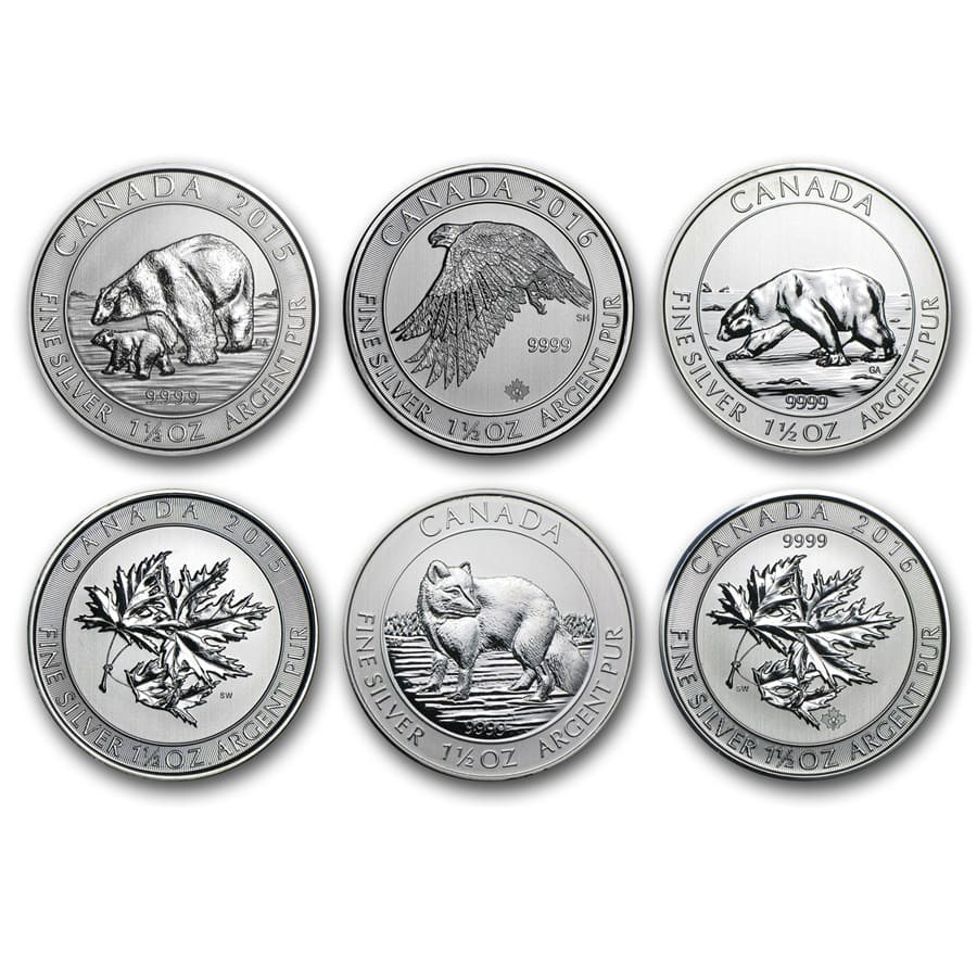 Canada 1.5 oz Silver $8 BU (Random Year) Canada 1.5 oz Silver $8 BU (Random Year)