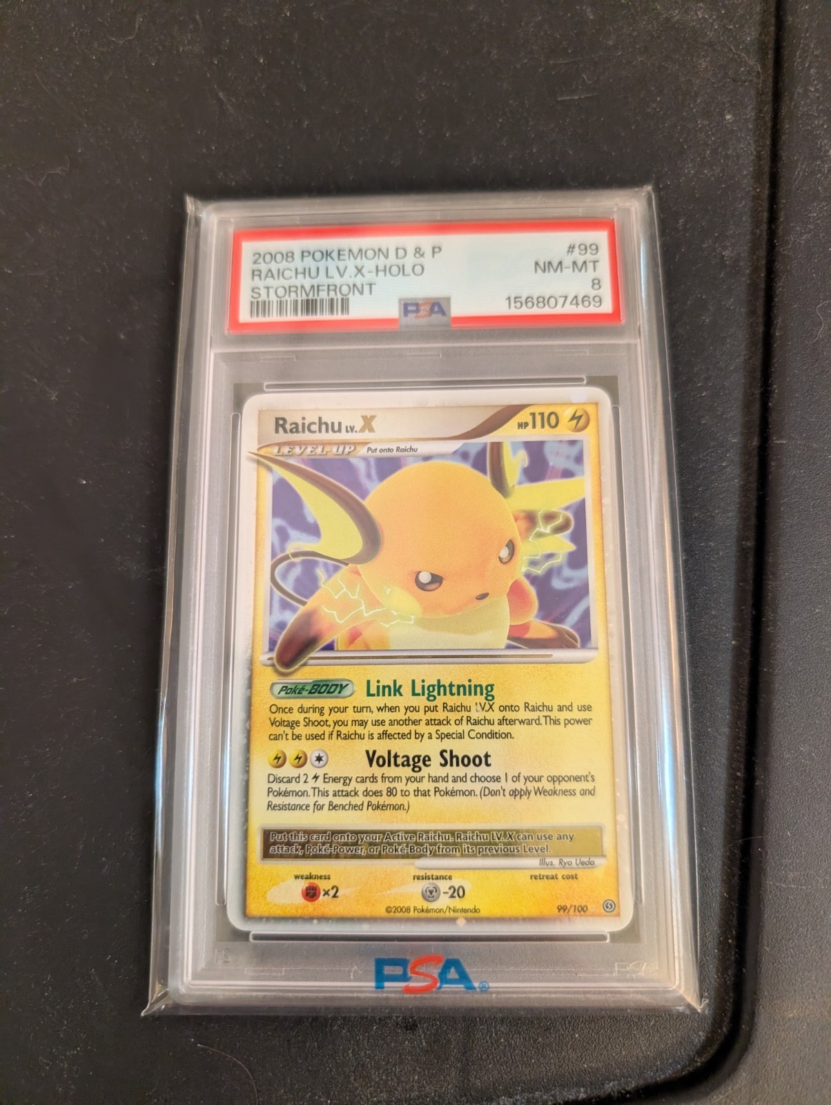 Pokémon Raichu 99/100 LV.X PSA 8 Pokémon Raichu 99/100 LV.X PSA 8