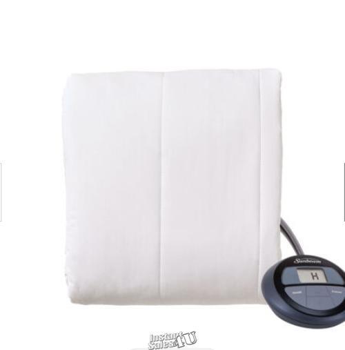 Sunbeam Vertical Quilt Heated Mattress Pad Digital Display Controllers, Full