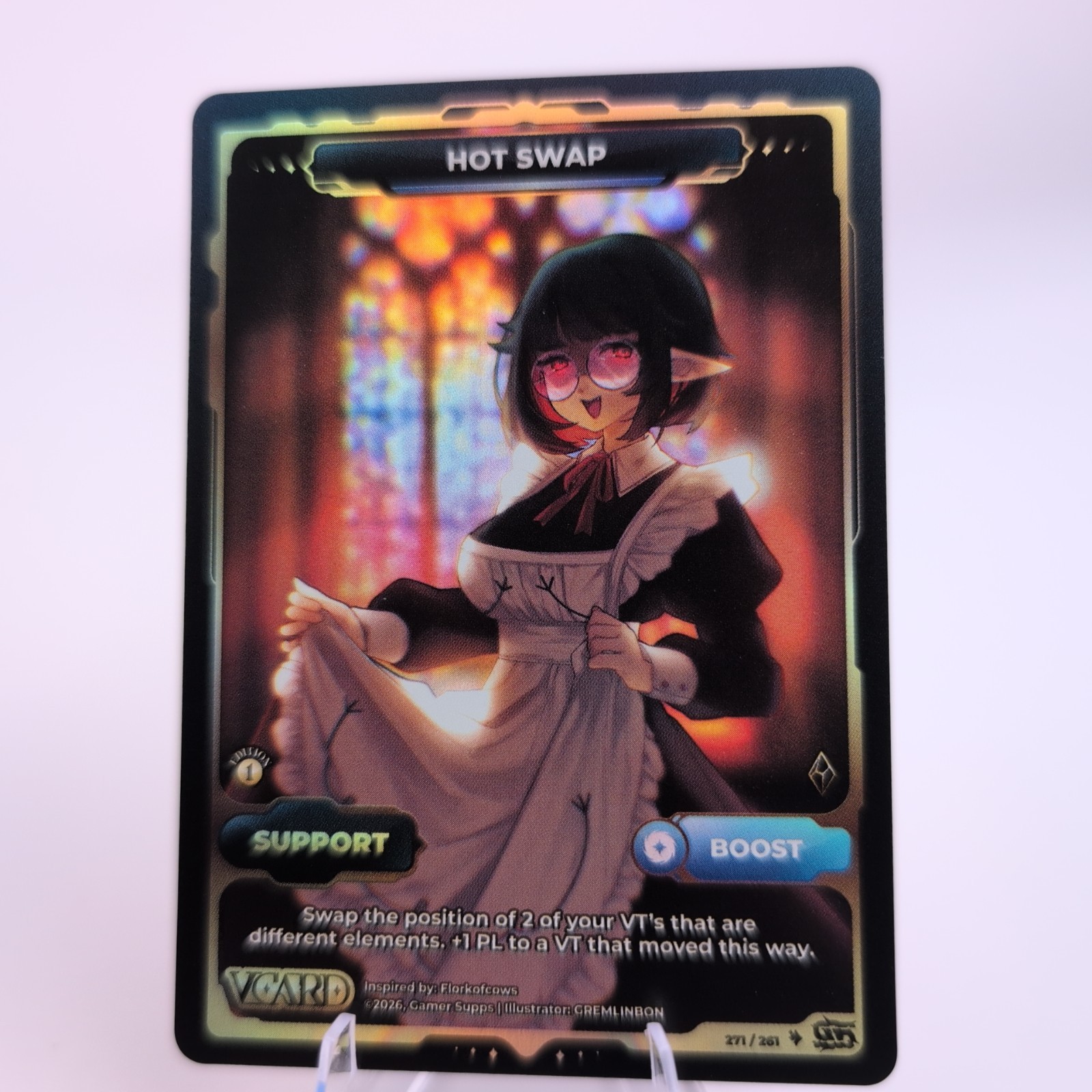 Vcard TCG Fractured Paradox Hot Swap Secret Rare 1st Edition Full Art Vcard TCG Fractured Paradox Hot Swap Secret Rare 1st Edition Full Art