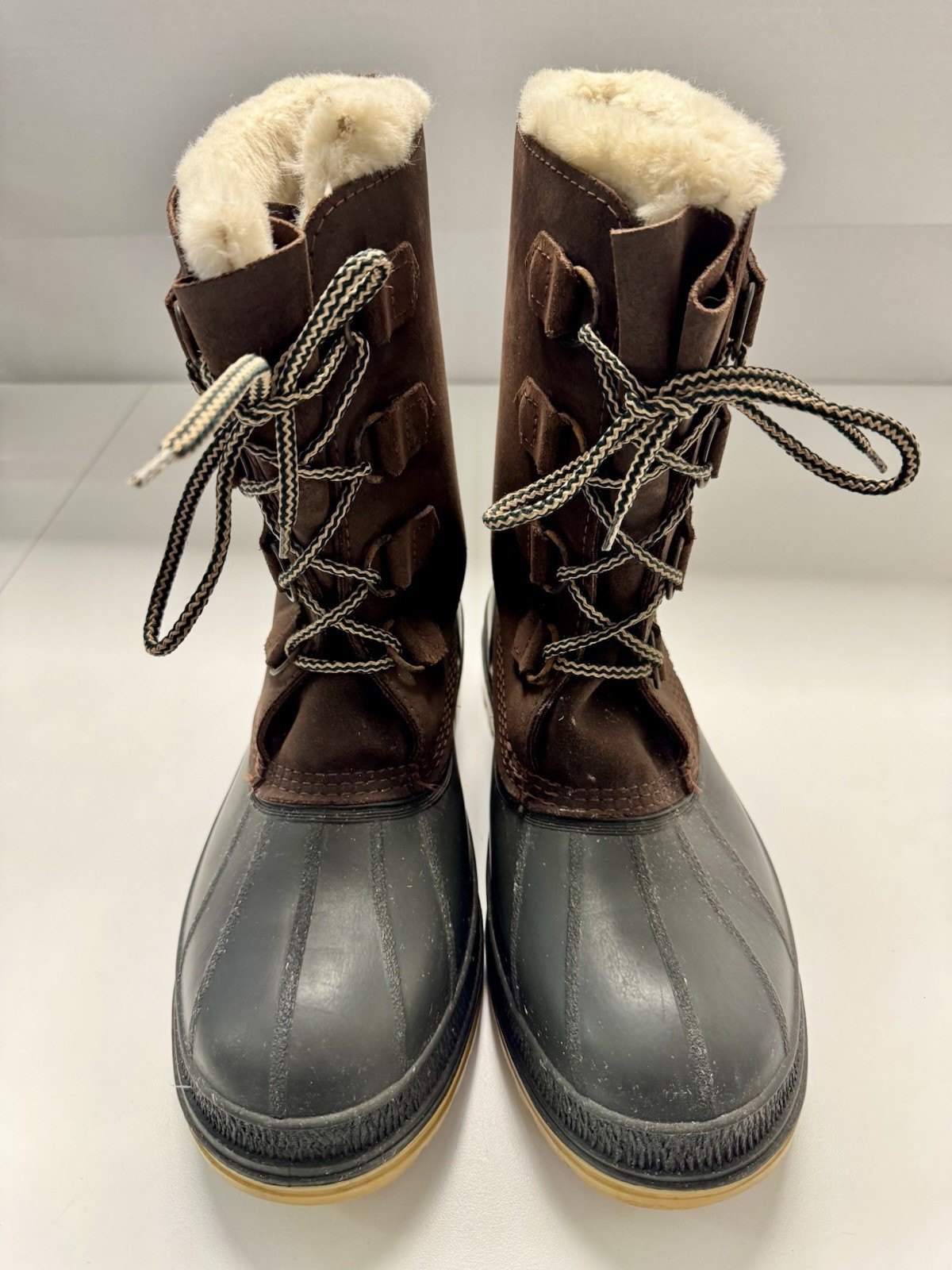 KAMIK KW2000 Insulated Waterproof Duck Boots Brown Suede Green Men\'s size 10